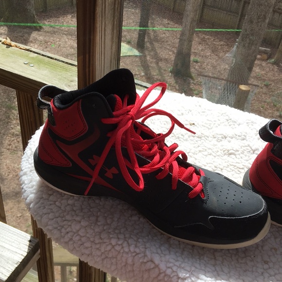 under armour red high tops